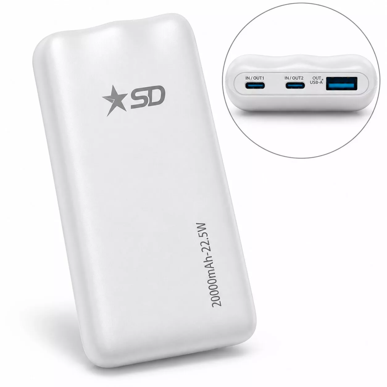 Power Bank Sd Blanco 20.000mah Wp036 WQ