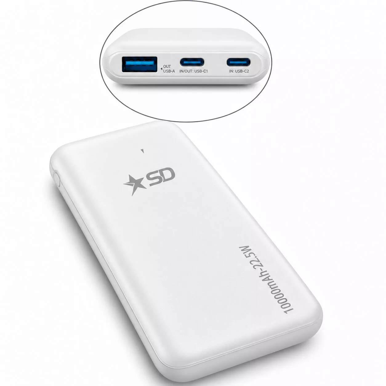 Power Bank Sd Blanco 10.000mah Wp027 WQ